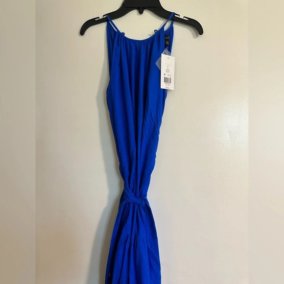 NWT The Limited Royal Blue Long Dress with a Belt - Picture 3 of 4